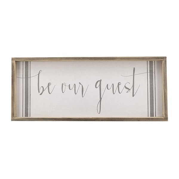 slide 2 of 4, Be Our Guest Wood Framed Wall Sign, Farmhouse Rustic Hanging Decor