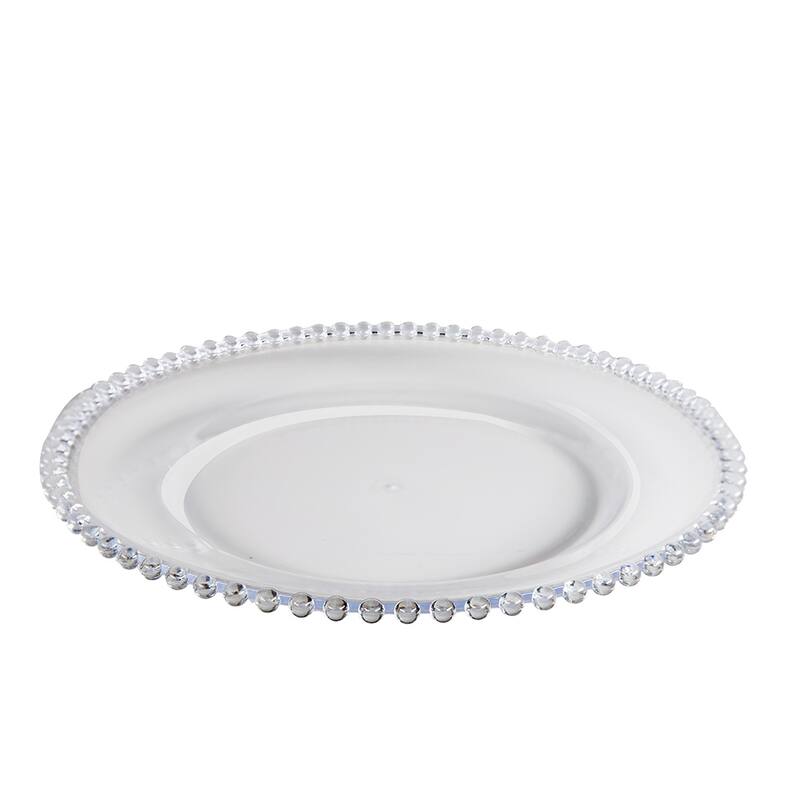 8 Pack Plastic Charger Plate, D13"