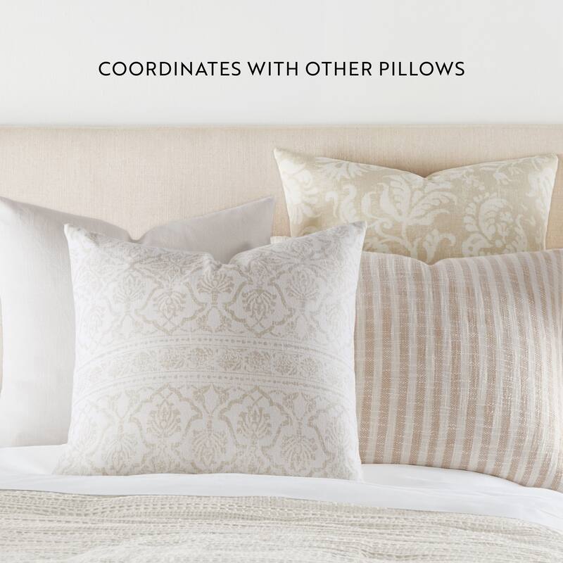 2-Pack Cotton Slub Decor Throw Pillows in Distressed Floral