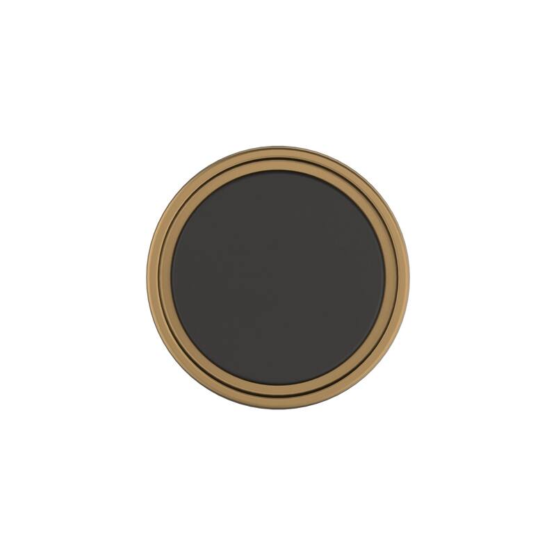 Mergence 1-3/8 in (35 mm) Diameter Matte Black/Champagne Bronze Cabinet Knob - 1.375