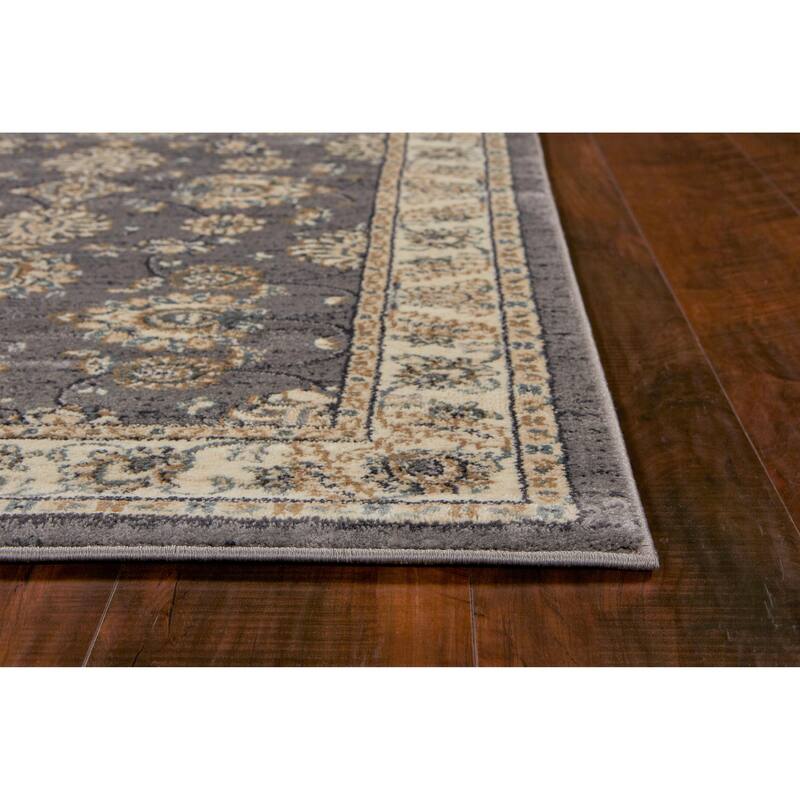 Domani Avon Grey/Ivory Timeless Traditional Rug