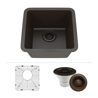 15" x 15" Quartz Single Bowl Drop-In Granite Composite Sink - 15"x15"