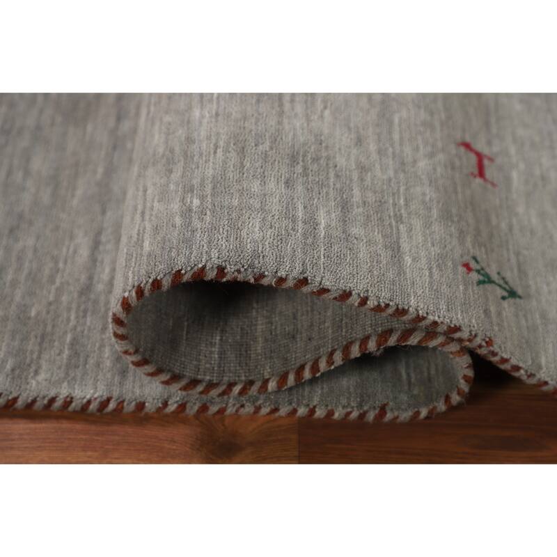 Animals Tribal Gabbeh Oriental Runner Rug Handmade Wool Carpet - 2'7"x 9'8"