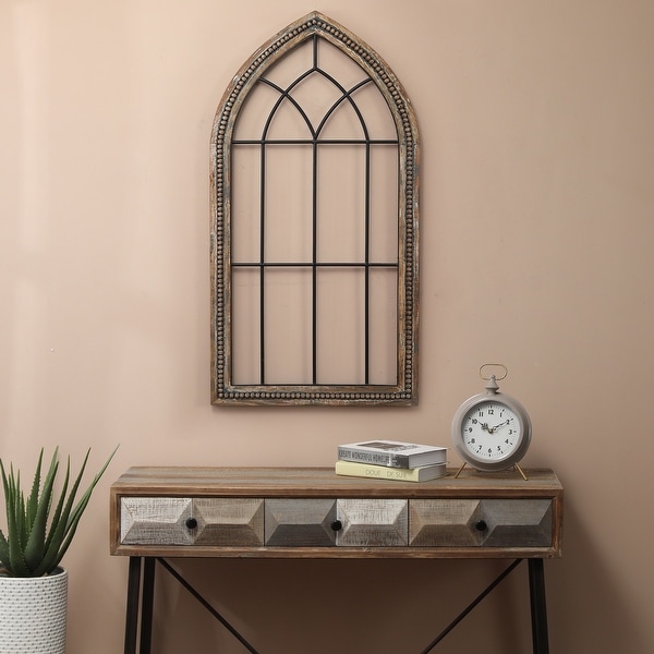 Wood and Metal Cathedral Wall Decor. Opens flyout.