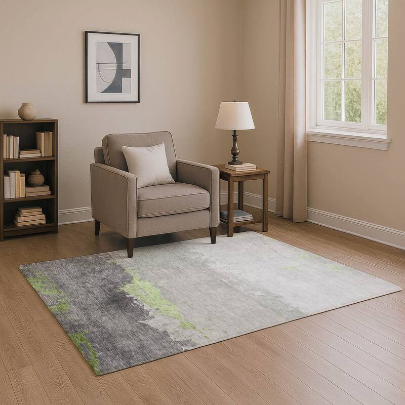 Premium Washable Super Soft Contemporary Ombre Mayfield Rug - Aloe - 5' x 7'6"