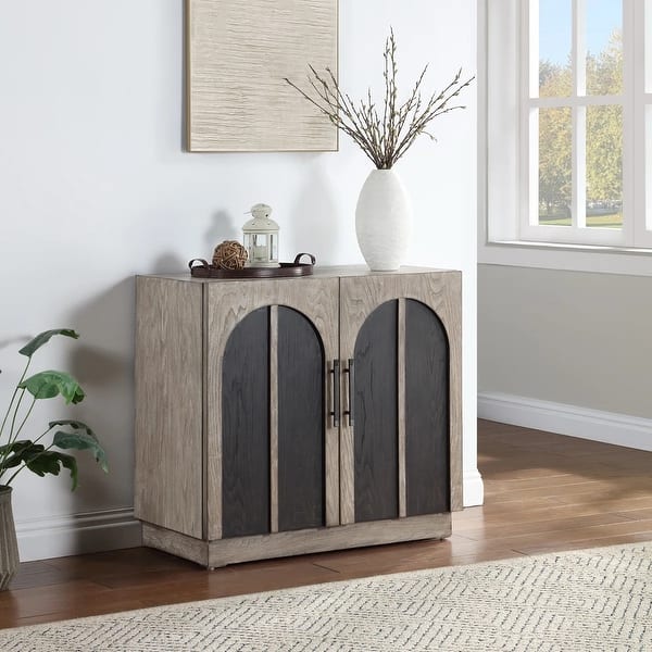 slide 2 of 8, Coast to Coast Nichols 2 Door Cabinet Black Grey