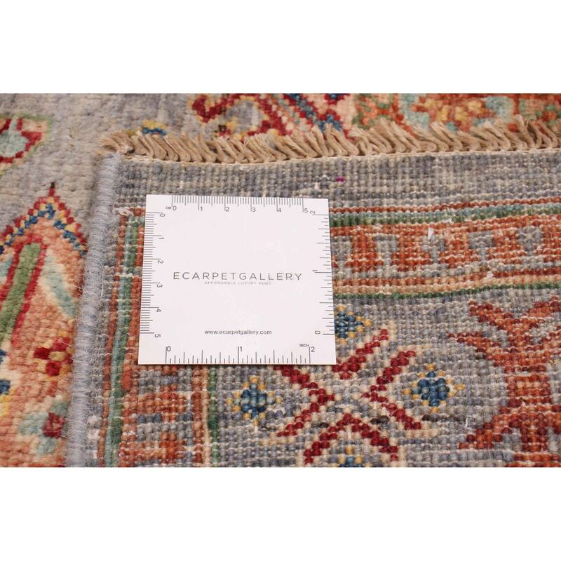 ECARPETGALLERY Hand-knotted Modern Ersari Light Grey Wool Rug - 2'9 x 8'0