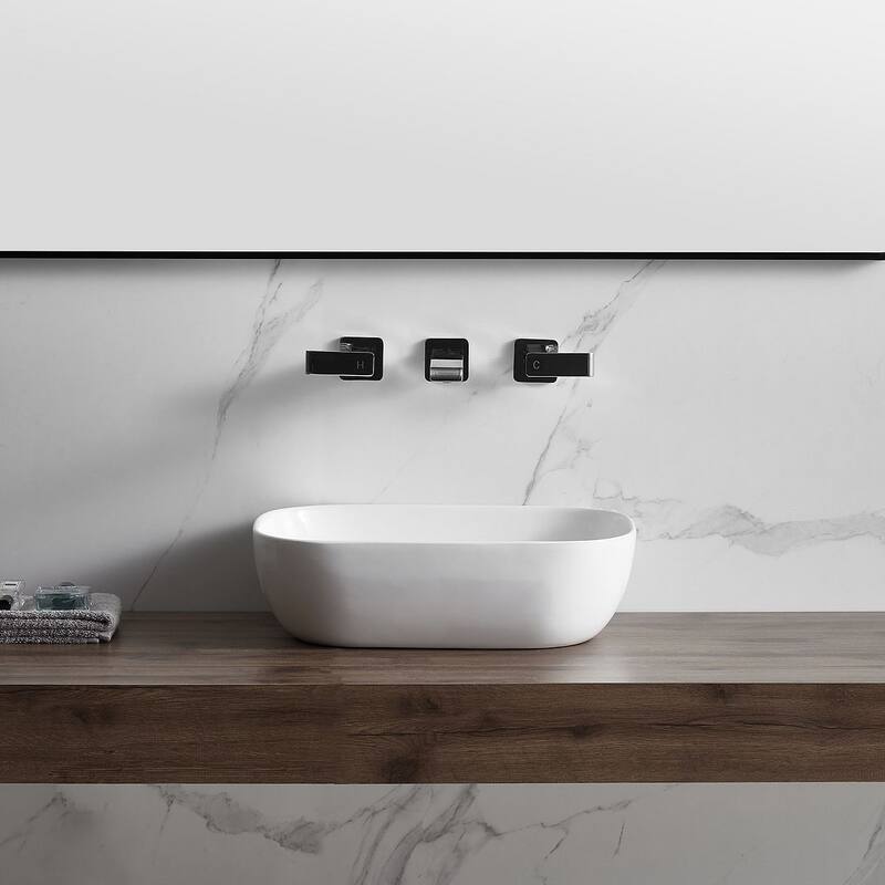 Eridanus 18" x 13" Ceramic Vessel Sink Powder Room Wash Basin