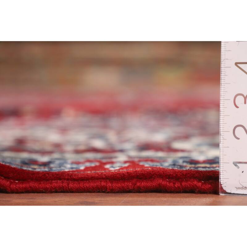 Victorian Style Kashan Turkish Rug Machine Made Oriental Red Carpet - 9'7" x 12'11"