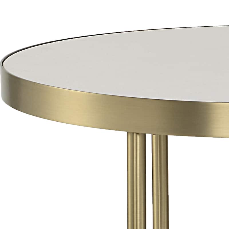 Open Frame Functional Nesting Tables - 24" - Brass Plated Finish - Set of 2