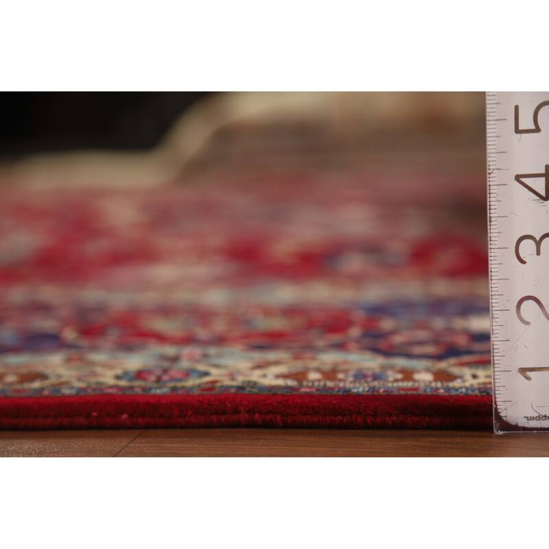 Hand Knotted Oriental 100% Wool Carpet Traditional Floral Red Tabriz Area Rug - 16' 10'' X 10' 0''