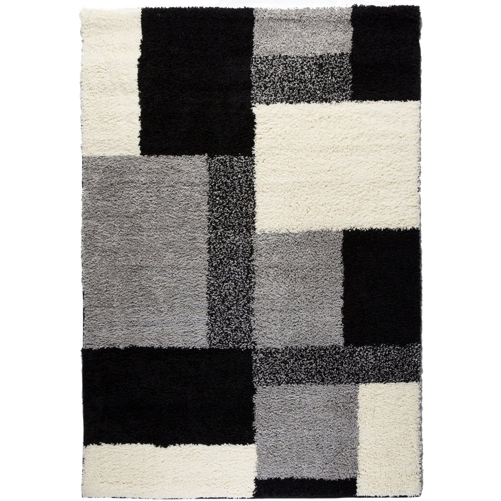 Well Woven Madison Shag Cubes Geometric Shag Area Rug