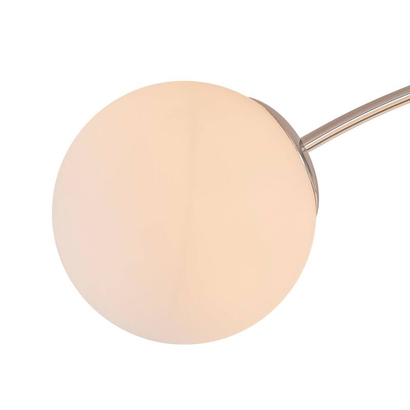 Mid-Century 12-Light Milky Glass Globe Sputnik Ceiling Light - 39in