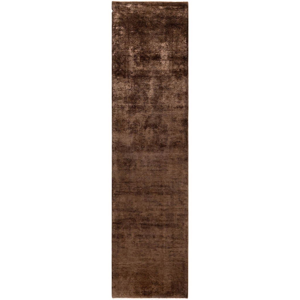 Overdyed One-of-a-Kind Hand-Knotted Area Rug - Brown - 2' 6" x 10' 0"