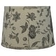 preview thumbnail 9 of 12, French Drum Lamp Shade, Textured Flax Linen, 12" Top, 14" Bottom, 10" Slant