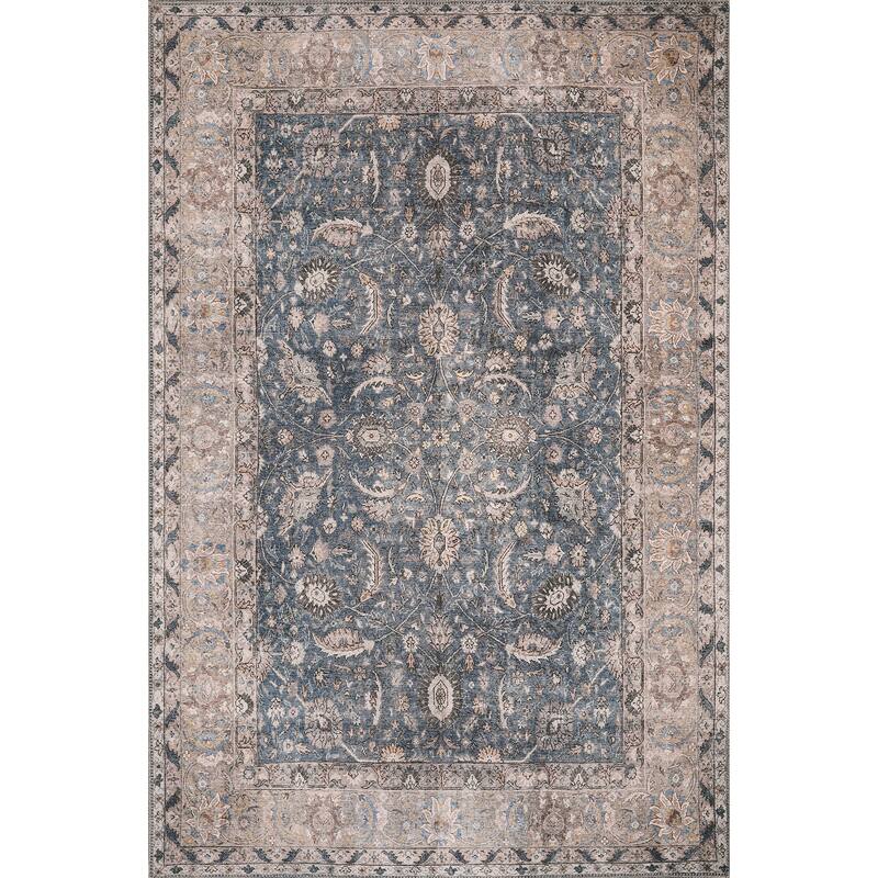 Domani Grove Machine Washable Traditional At Midnight Persian Area Rug - 5' x 7'6"