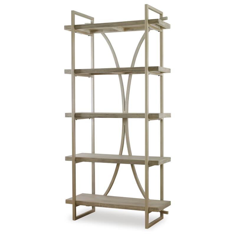 Uttermost 22902 Sway 42" Wide Metal and Wood Etagere Bookshelf