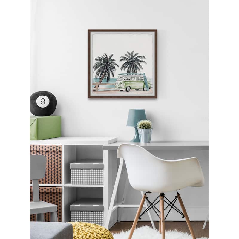 'Vintage Camper Van' Framed Painting Print