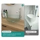 preview thumbnail 9 of 8, Clear 14 in. Round Tempered Glass Vessel Bathroom Sink with Faucet and Pop-up Drain - 14x14 inch