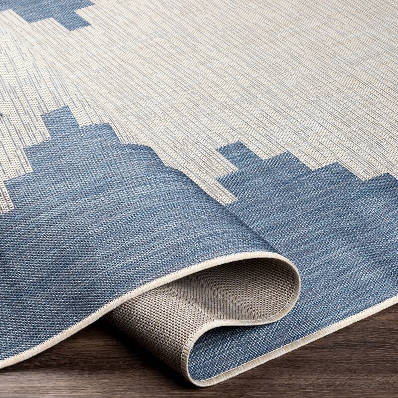 Jazsmin Indoor/ Outdoor Diamond Stripe Area Rug