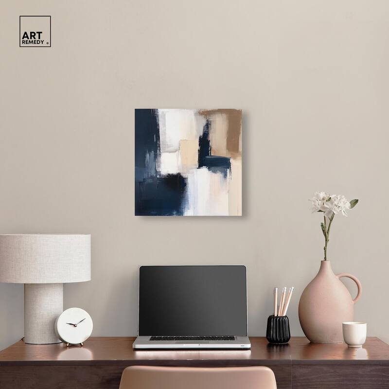 Blue Mood Depth I Canvas by Art Remedy, Gallery Wrapped