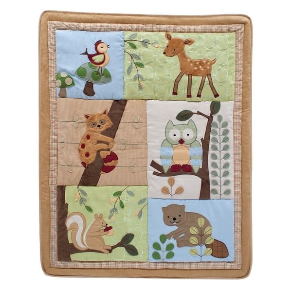 Shop Lambs Ivy Enchanted Forest Beige Blue Green Woodland Animal