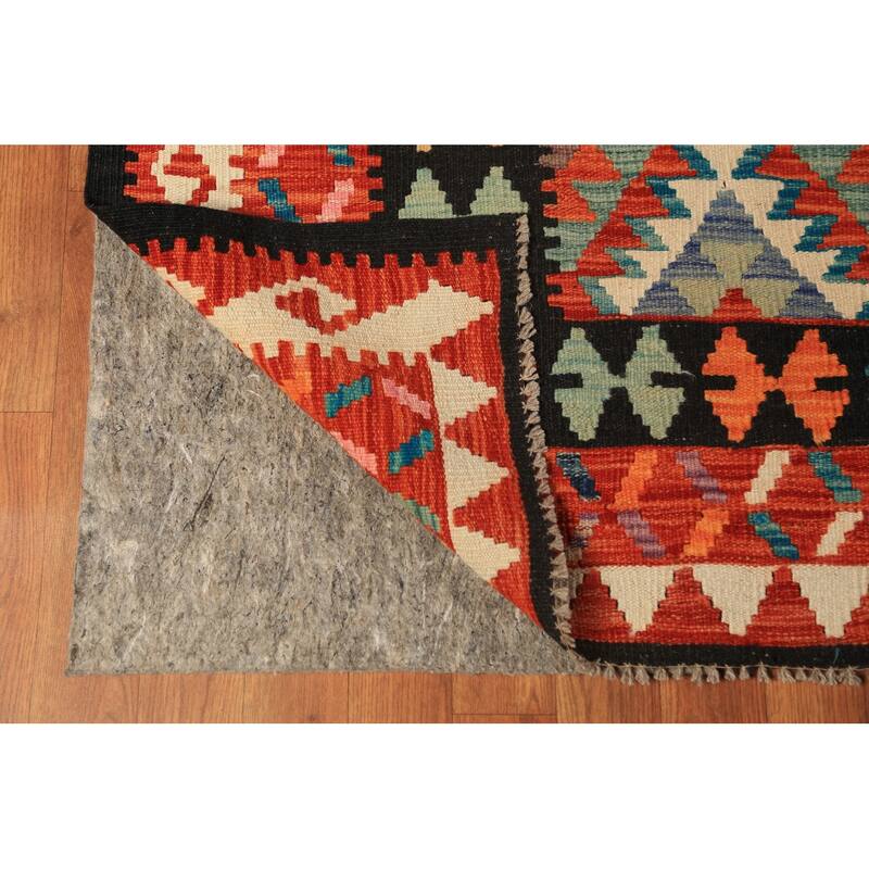 Trellis Kilim Oriental Area Rug Hand-Woven Wool Carpet - 7'10"x 9'10"