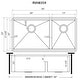 preview thumbnail 7 of 6, Ruvati 36-inch Workstation 60/40 Double Bowl Undermount 16 Gauge Stainless Steel Kitchen Sink - 36" x 19" - 36" x 19″