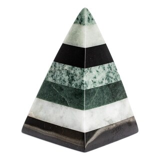 Artisan Crafted Gemstone Pyramid Sculpture From Peru - Energy