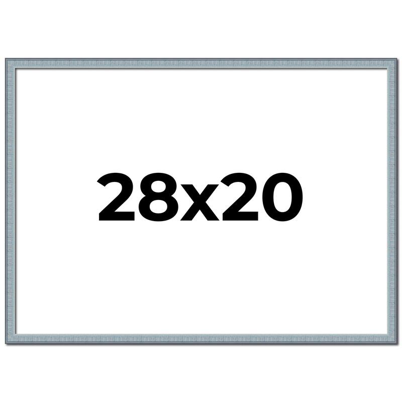 28x20 Frame Rustic Sky Blue Solid Wood Picture Frame | 0.75 Inch