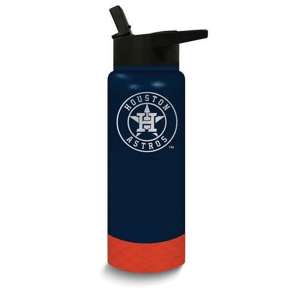 MLB Houston Astros Stainless Steel Silicone Grip 24 Oz. Water Bottle ...