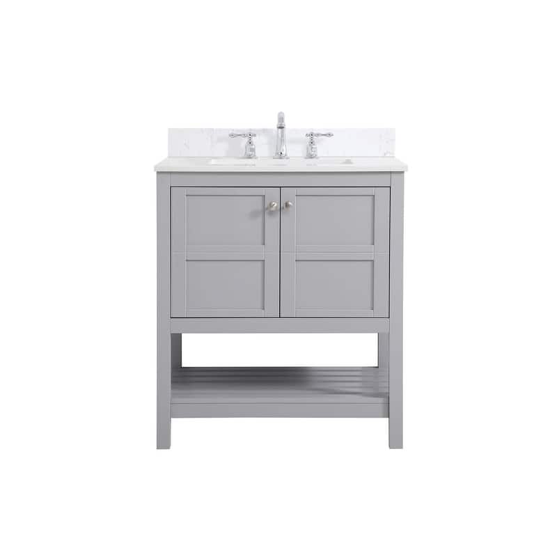 Elegant Lighting VF16430-BS Theo 30" Free Standing Single Basin Vanity - Grey