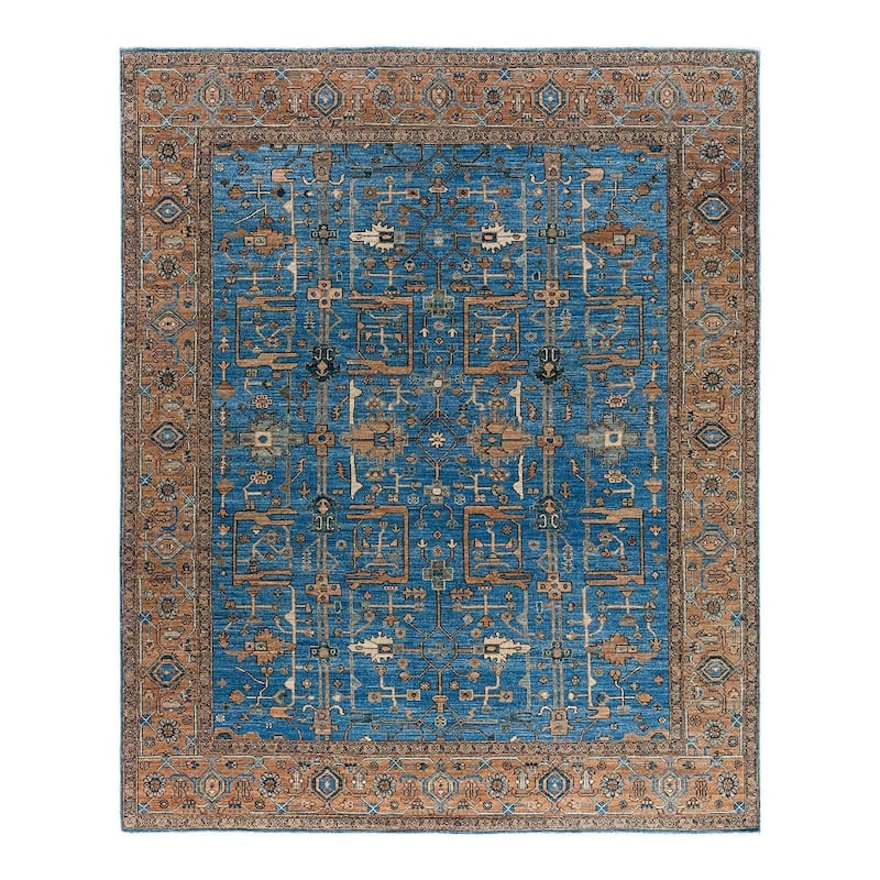 Serapi One-of-a-Kind Hand-Knotted Area Rug - Light Blue, 8' 0" x 10' 0" - 8' 0" x 10' 0"