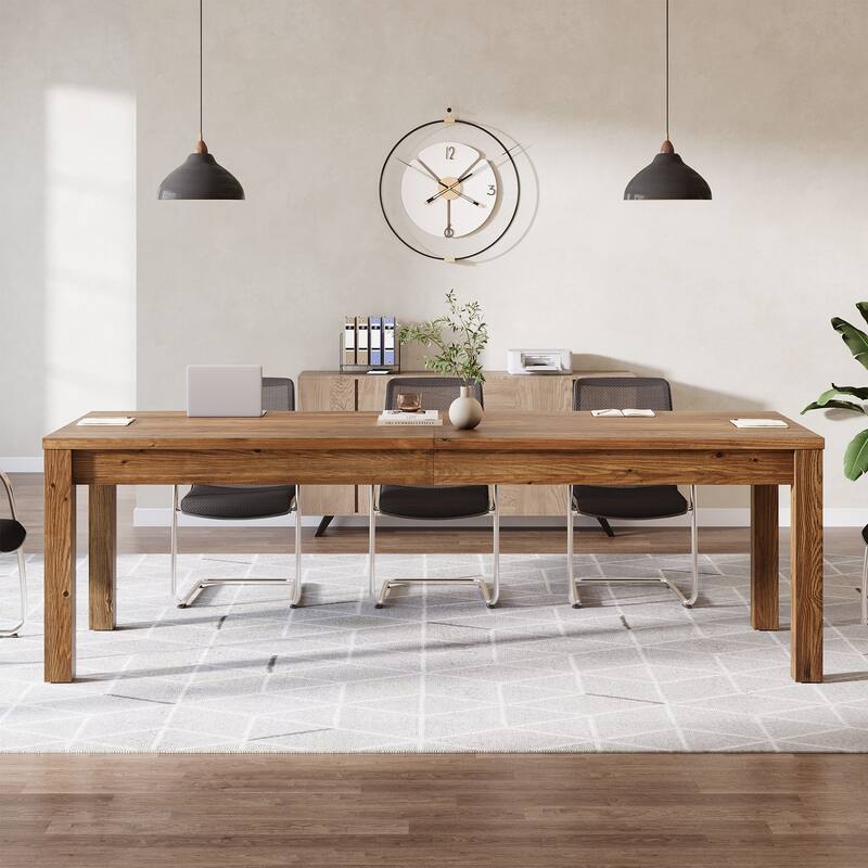 78.7" Rectangular Solid Wood Conference Table Meeting Table for Office