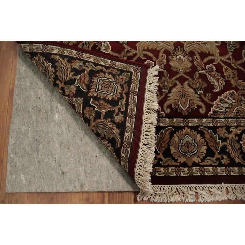 Hand Knotted Oriental 100% Wool Carpet Traditional Floral Red Agra Area Rug - 6' 1'' X 4' 0''