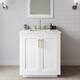 Option White / Giotto Quartz Top / Brushed Gold Hardware