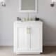 Option White / Giotto Quartz Top / Brushed Gold Hardware