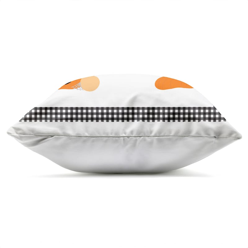Stupell Pumpkin Truck with Gingham Border Printed Outdoor Throw Pillow Design by Sazerelli Designs