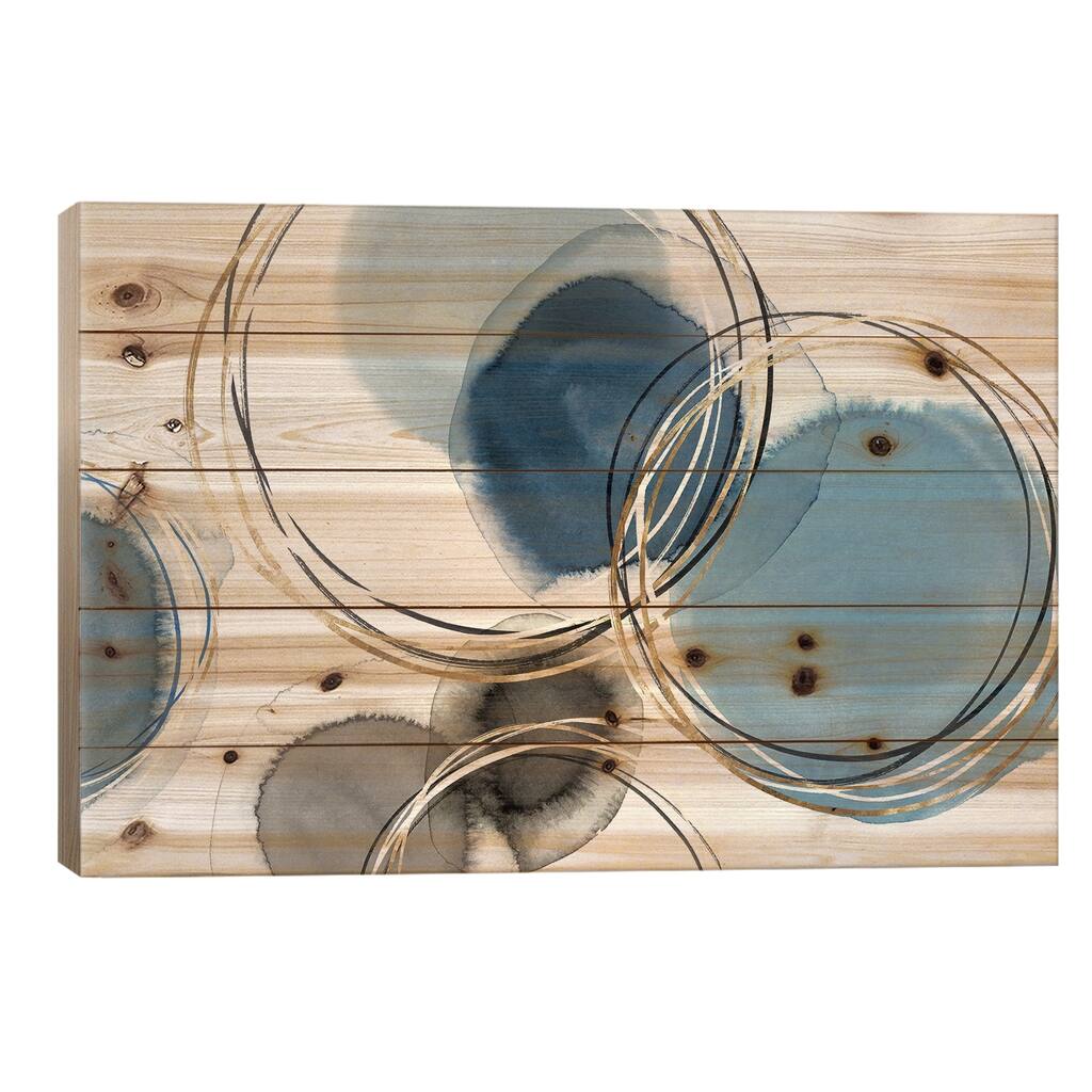 Infinity Indigo II Print On Wood by Isabelle Z - Multi-Color
