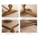 preview thumbnail 14 of 16, 74.8-inch Long Vintage Farmhouse Dining Table for 6-8 People,Sturdy Wooden Frame,Solid Wood Double Pedestal Legs