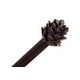 preview thumbnail 5 of 15, 3/4" Farmhouse Pinecone Curtain Rod Adjustable Designer Window Single Rod