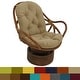 preview thumbnail 1 of 18, Bali Rattan Swivel Rocker with Solid All-Weather Cushion
