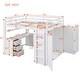 preview thumbnail 9 of 11, Muti-Functional Full Size Loft Bed with Desk and Wardrobe, Solid Guardrails and Ladder