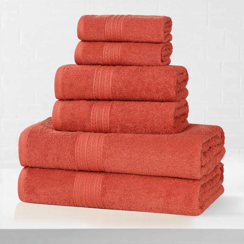 Eco-Friendly Sustainable Cotton 6-Piece Bathroom Towel Set