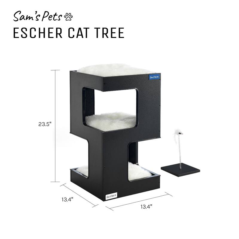 Escher Cat Tree 23.5'' in Black