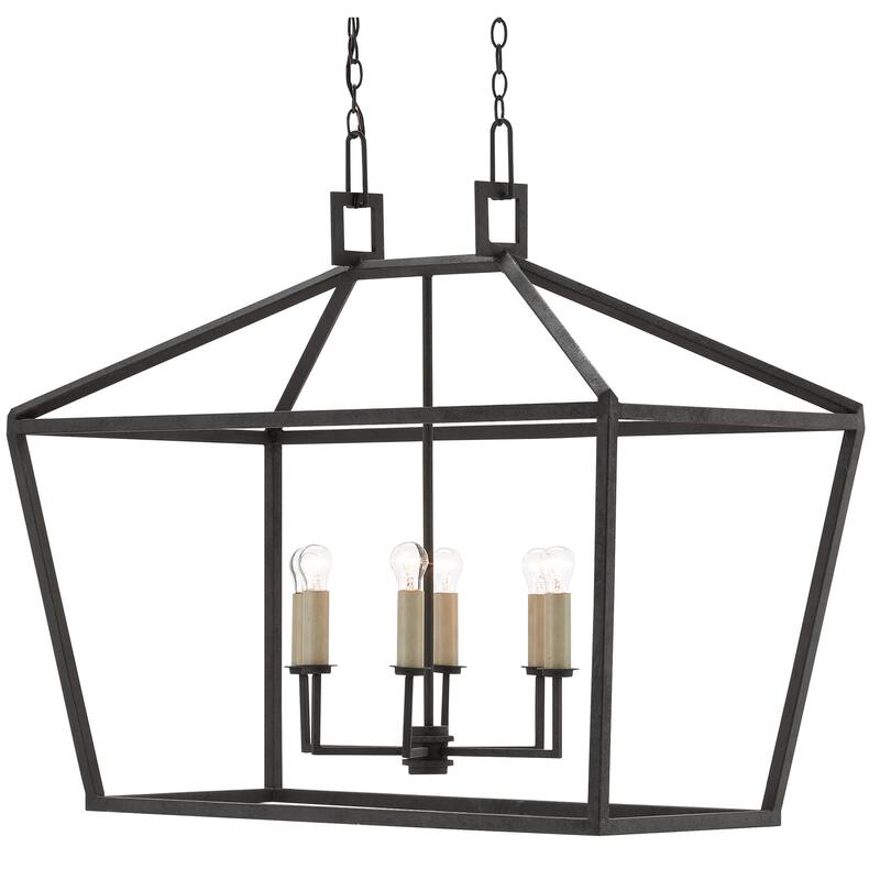 Currey & Company Denison Rectangular Lantern - 34.75"h x 40"w x 20"d