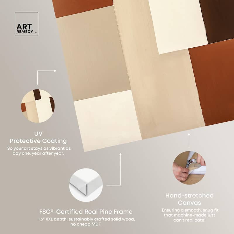 Tonal Grid I Canvas by Art Remedy, Gallery Wrapped