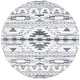 preview thumbnail 9 of 11, SAFAVIEH Layla Rixa Moroccan Rustic Rug 6'7" Round - Ivory/Grey - Round