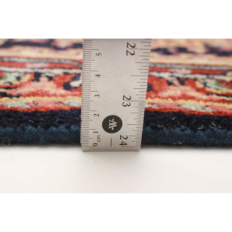 ECARPETGALLERY Hand-knotted Serapi Heritage Dark Navy Wool Rug - 2'6 x 9'10
