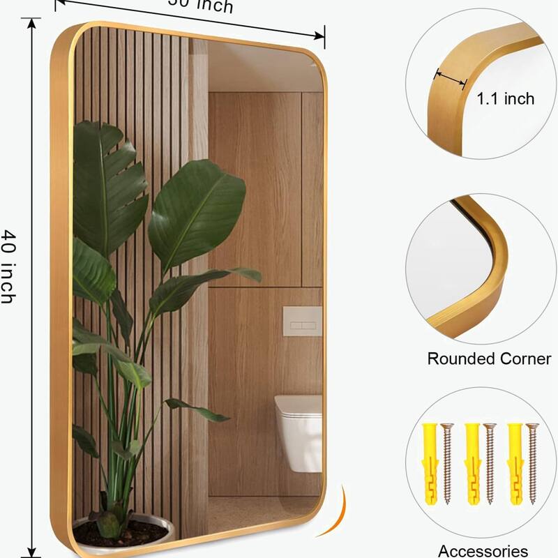 30 "x40" Rectangular Bathroom Wall Mirror